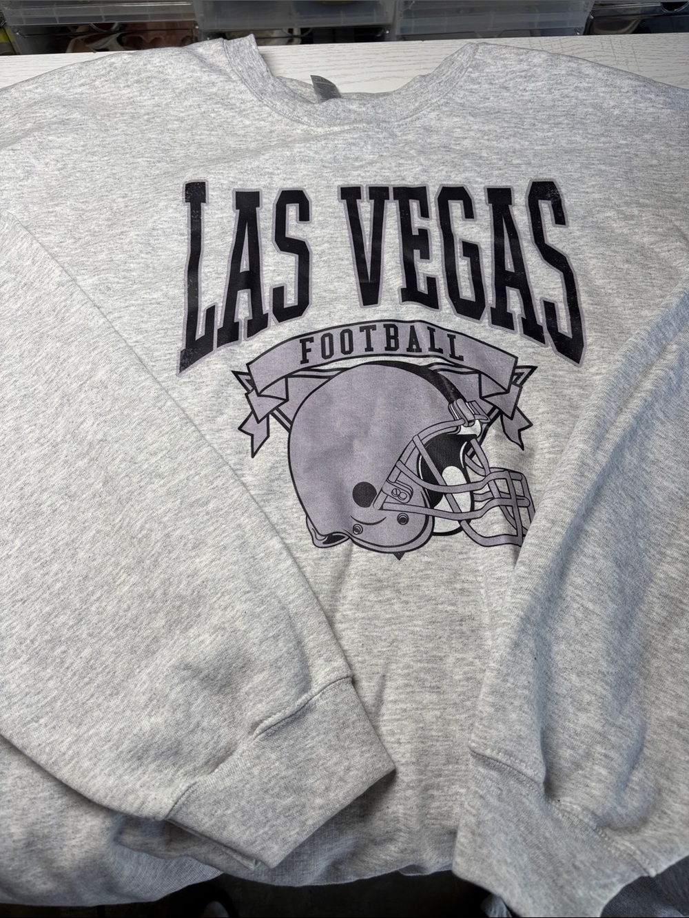 Gildan Gray Las Vegas Football Crewneck Sweatshirt